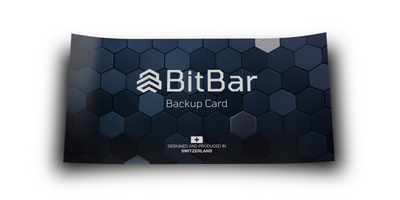BitBar - 3x BackUp Cards Made of Durable Polymer + Security Bags - Seed Phrase Wallet - Up to 24 Words