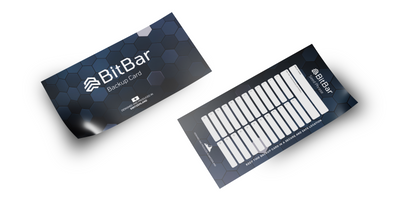 BitBar - 3x BackUp Cards Made of Durable Polymer + Security Bags - Seed Phrase Wallet - Up to 24 Words